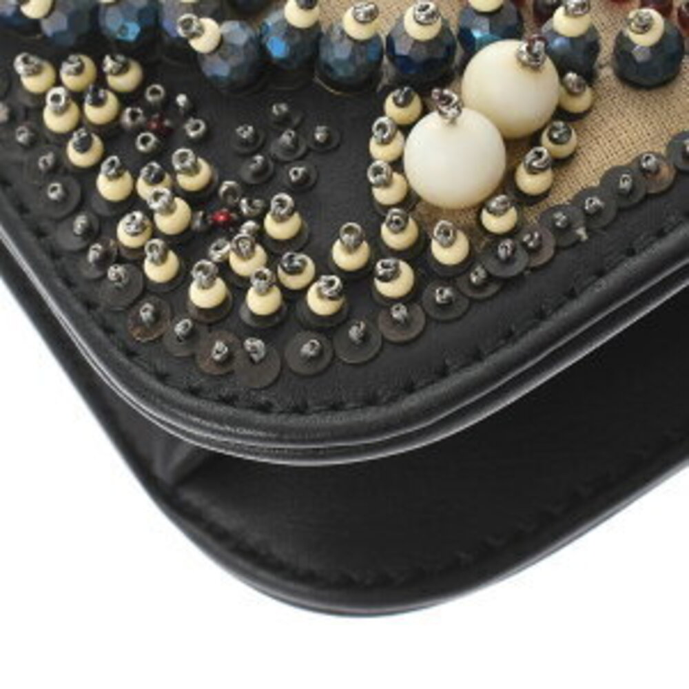 Dior Evolution Flap Chain Shoulder Bag Black Multicolor Leather Beads - Picture 8 of 13